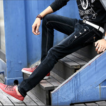 Load image into Gallery viewer, Jeans men&#39;s 2019 new slim jeans, high-quality casual stretch trousers men&#39;s clothing, fashion Korean straight versatile jeans
