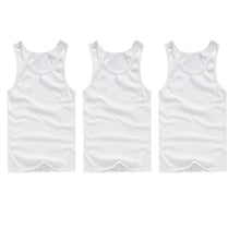 Load image into Gallery viewer, 3pcs/lot Men&#39;s Top Underwear Cotton Mens Sleeveless Muscle Vest Undershirts O-Neck Gymclothing Asian size Men Under shirt
