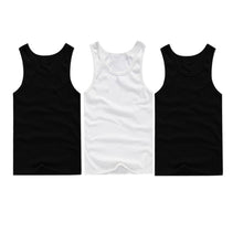 Load image into Gallery viewer, 3pcs/lot Men&#39;s Top Underwear Cotton Mens Sleeveless Muscle Vest Undershirts O-Neck Gymclothing Asian size Men Under shirt
