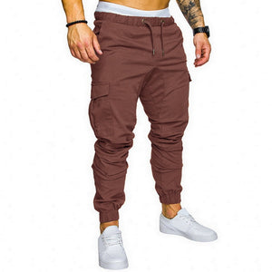 Autumn Men Joggers Pants Solid Cargo Pants Men Sweatpants Male Multi-pocket Trousers Black Men's Sportswear Hip Hop Harem Pants