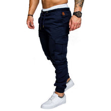 Load image into Gallery viewer, Autumn Men Joggers Pants Solid Cargo Pants Men Sweatpants Male Multi-pocket Trousers Black Men&#39;s Sportswear Hip Hop Harem Pants
