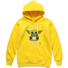 Load image into Gallery viewer, Funny Print NO COFFEE NO WORKEE Clothing Men Spring Autumn Warm Sweatshirts Stars Wars Mandalorian Baby Yoda Hoodies Streetwear
