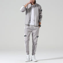 Load image into Gallery viewer, Men&#39;s Set Fashion Sports Men Sweatsuit Hip Hop Fitness Clothing Two Pieces Sweatshirt Sweatpant Male Tracksuit Black White Grey
