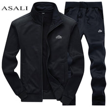 Load image into Gallery viewer, Tracksuits Men Polyester Sweatshirt Sporting Fleece 2019 Gyms Spring Jacket + Pants Casual Men&#39;s Track Suit Sportswear Fitness
