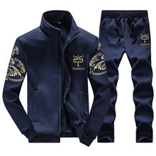 Load image into Gallery viewer, Tracksuits Men Polyester Sweatshirt Sporting Fleece 2019 Gyms Spring Jacket + Pants Casual Men&#39;s Track Suit Sportswear Fitness
