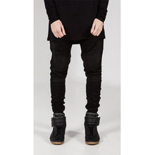 Load image into Gallery viewer, OLOME 2019 New Streetwear Mens Ripped Biker Jeans Men&#39;s Fashion Motorcycle Slim Fit Black Gray Blue Moto Denim Pants Skinny
