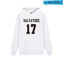 Load image into Gallery viewer, Unisex Hoodie Salvatore 17 Print High Quality Sweatshirt Men Women Fashion Pocket Pullover Salvatore 17 Harajuku Top Streetwear
