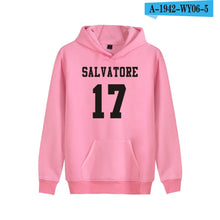 Load image into Gallery viewer, Unisex Hoodie Salvatore 17 Print High Quality Sweatshirt Men Women Fashion Pocket Pullover Salvatore 17 Harajuku Top Streetwear
