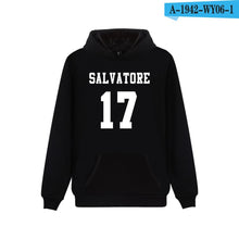 Load image into Gallery viewer, Unisex Hoodie Salvatore 17 Print High Quality Sweatshirt Men Women Fashion Pocket Pullover Salvatore 17 Harajuku Top Streetwear
