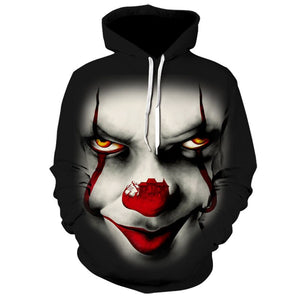 Novelty clown 3d hoodie Men Joker Poker men hoodies sweatshirts Funny sweatshirt  Hip Hop Mens Clothes hoodies men 2019 Tops