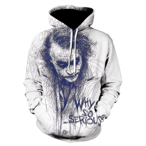 Novelty clown 3d hoodie Men Joker Poker men hoodies sweatshirts Funny sweatshirt  Hip Hop Mens Clothes hoodies men 2019 Tops