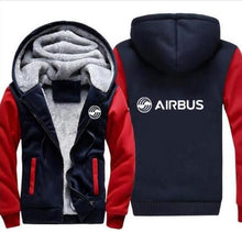 Load image into Gallery viewer, Men&#39;s autumn and winter pilot Airbus jacket BOEING AIRPLANE hoodie sports zipper thickening camouflage jacket (can be customized
