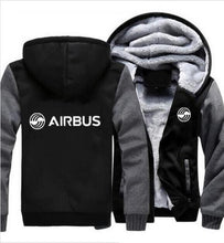 Load image into Gallery viewer, Men&#39;s autumn and winter pilot Airbus jacket BOEING AIRPLANE hoodie sports zipper thickening camouflage jacket (can be customized
