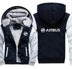 Men's autumn and winter pilot Airbus jacket BOEING AIRPLANE hoodie sports zipper thickening camouflage jacket (can be customized